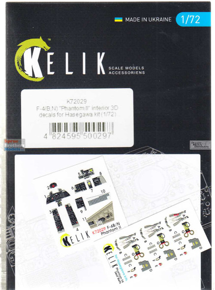 RESK72029K 1:72 ResKit/Kelik 3D Detail Set - F-4B F-4N Phantom II (HAS kit)