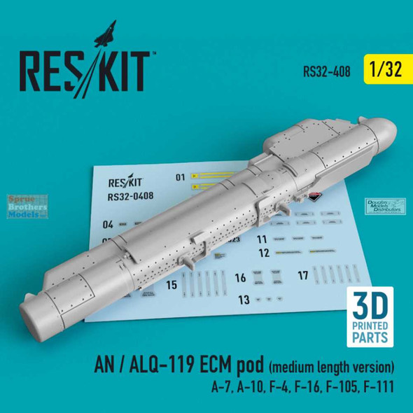 RESRS320408 1:32 ResKit AN/ALQ-119 ECM Pod (Medium Length Version)