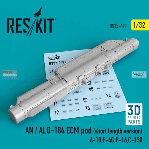 RESRS320411 1:32 ResKit AN/ALQ-184 ECM Pod (Short Length Version)