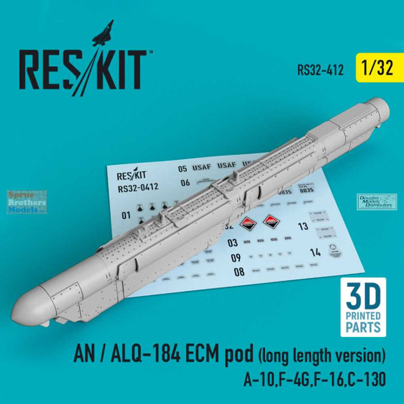 RESRS320412 1:32 ResKit AN/ALQ-184 ECM Pod (Long Length Version)