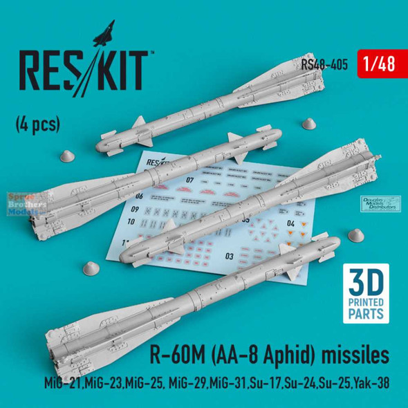 RESRS480405 1:48 ResKit R-60M (AA-8 Aphid) Missile Set