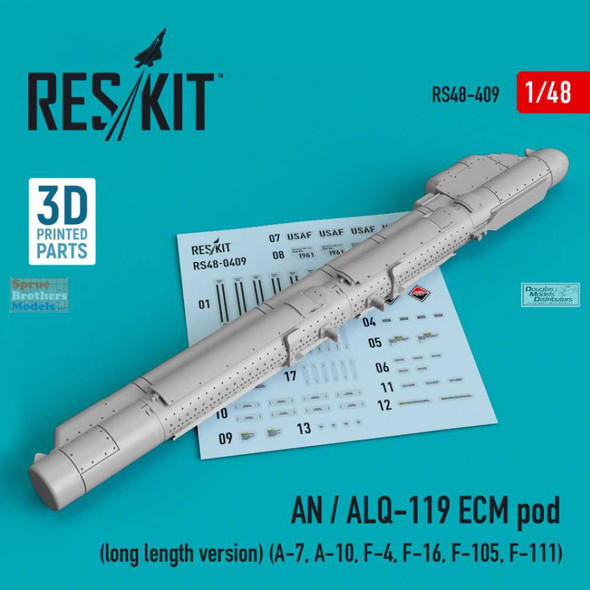 RESRS480409 1:48 ResKit AN/ALQ-119 ECM Pod (Long Length Version)