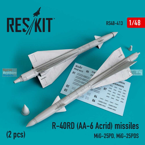 RESRS480413 1:48 ResKit R-40RD (AA-6 Acrid) MIssile Set
