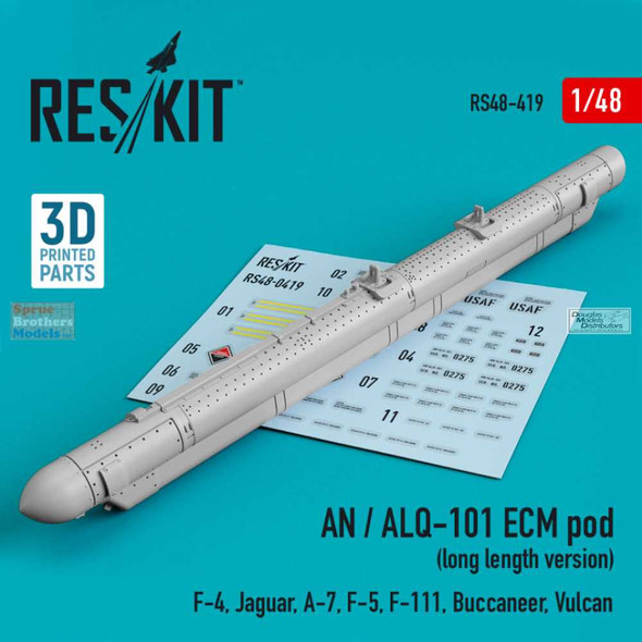 RESRS480419 1:48 ResKit AN/ALQ-101 ECM Pod (Long Length Version)