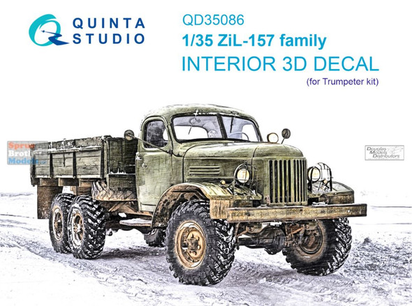 QTSQD35086 1:35 Quinta Studio Interior 3D Decal - Zil-157 Family (TRP kit)