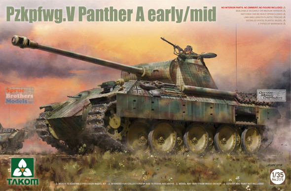 TAK02175 1:35 Takom Pz.Kpfwg.V Panther A Early/Mid