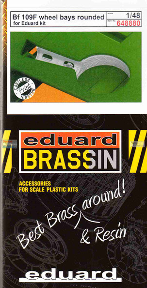 EDU648880 1:48 Eduard Brassin PRINT - Bf109F Wheel Bays Rounded (EDU kit)