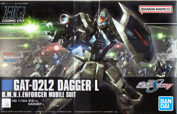 BAN2553797 1:144 Bandai HG GAT-02L2 Dagger L OMNI Enforcer Mobile Suit