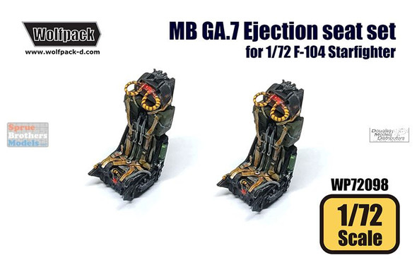WPD72098 1:72 Wolfpack Martin Baker GA.7 Ejection Seat Set (for F-104 Starfighter)