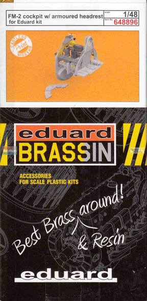 EDU648896 1:48 Eduard Brassin Print - FM-2 Wildcat Cockpit Set with Armored Headrest (EDU kit)