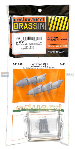 EDU648898 1:48 Eduard Brassin PRINT - Hurricane Mk.I Exhaust Stacks (HBS kit)