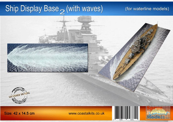 CKS0221W Coastal Kits Display Base - Ship Display Base 02 with Waves (for waterline models)