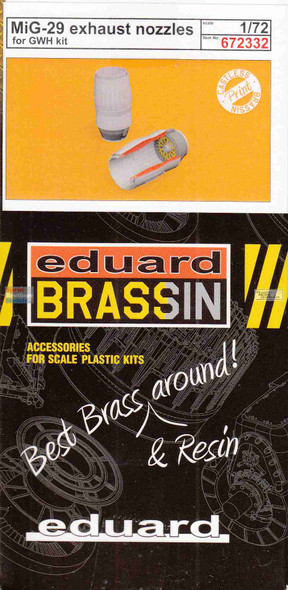 EDU672332 1:72 Eduard Brassin PRINT MiG-29 Fulcrum Exhaust Nozzles (GWH kit)