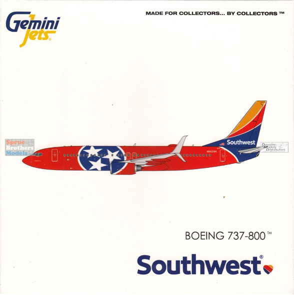 GEMGJ2185 1:400 Gemini Jets Southwest Airlines B737-800 Reg #N8620H 'Tennessee One' (pre-painted/pre-built)