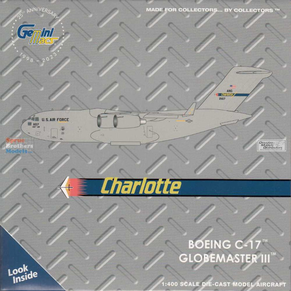 GEMGM137 1:400 Gemini Jets C-17A Globemaster III #02-1107 Charlotte ANG (pre-painted/pre-built)