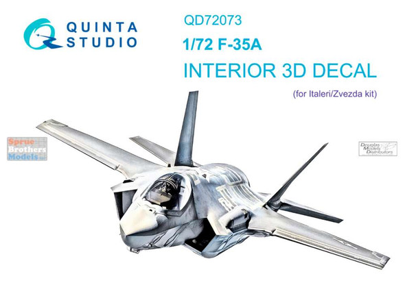 QTSQD72073 1:72 Quinta Studio Interior 3D Decal - F-35A Lightning II (ITA kit)