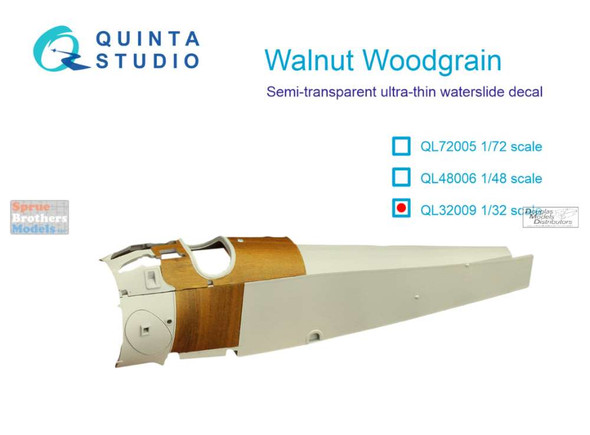 QTSQL32009 1:32 Quinta Studio Walnut Woodgrain