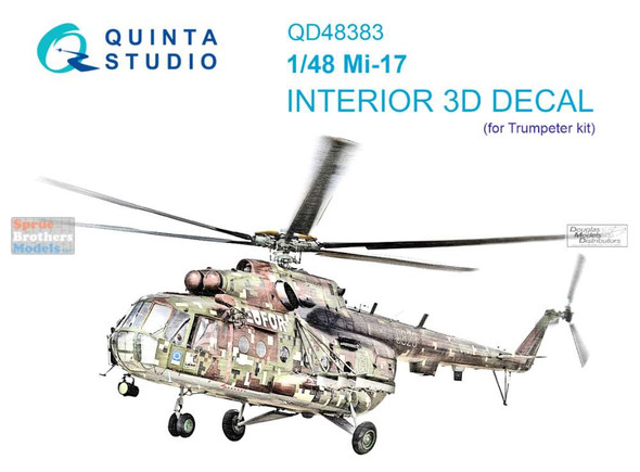 QTSQD48383 1:48 Quinta Studio Interior 3D Decal - Mi-17 Hip (TRP kit)