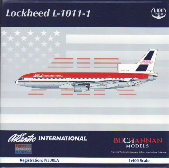 NGMB10010 1:400 Buchanan Models/NG Model Atlantic International Lockheed L-1011-1 Reg #N330EA (pre-painted/pre-built)