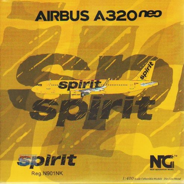 NGM15035 1:400 NG Model Spirit Airlines Airbus A320neo Reg #N901NK (pre-painted/pre-built)