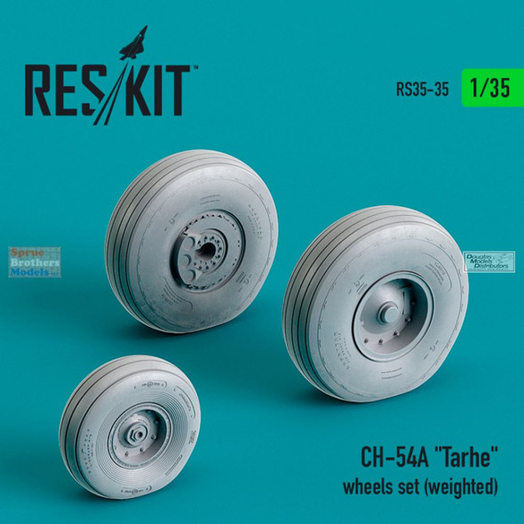 RESRS350035 1:35 ResKit CH-54A Tarhe Weighted Wheels Set