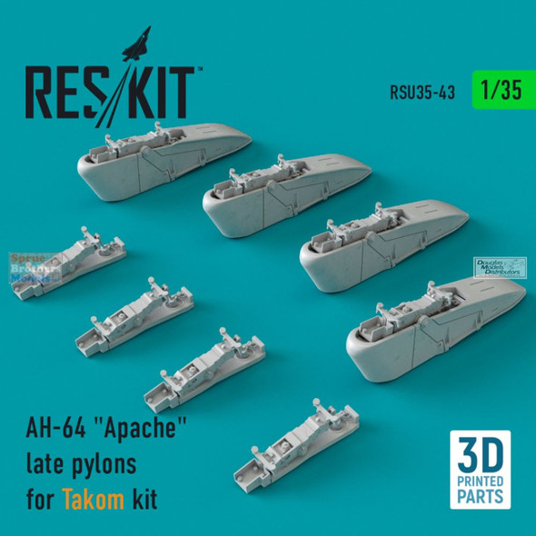 RESRSU350043U 1:35 ResKit AH-64 Apache Late Pylons (TAK kit)