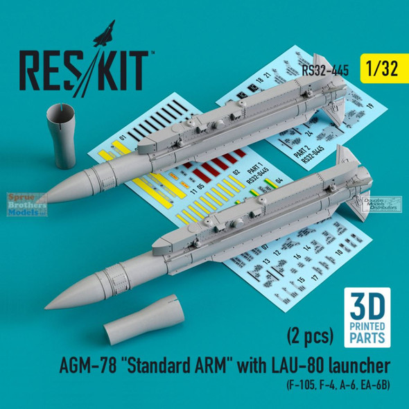 RESRS320445 1:32 ResKit AGM-78 Standard ARM with LAU-80 Launcher