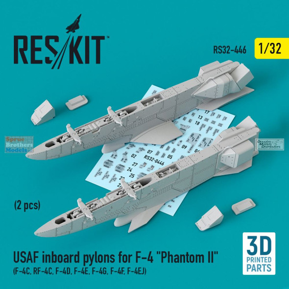 RESRS320446 1:32 ResKit USAF F-4 Phantom II Inboard Pylons