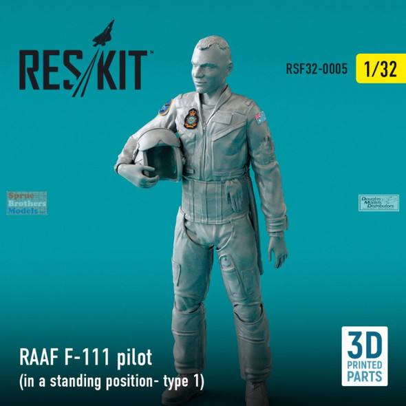 RESRSF320005F 1:32 ResKit RAAF F-111 Aardvark Pilot Figure in Standing Position Type 1