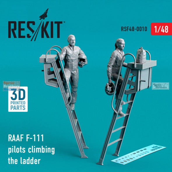 RESRSF480010F 1:48 ResKit RAAF F-111 Aardvark Pilots Climbing the Ladder