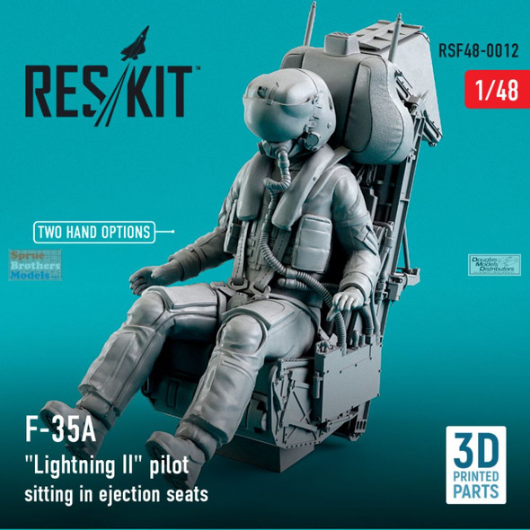 RESRSF480012F 1:48 ResKit F-35A Lightning II Pilot Sitting in Late Modification Ejection Seat