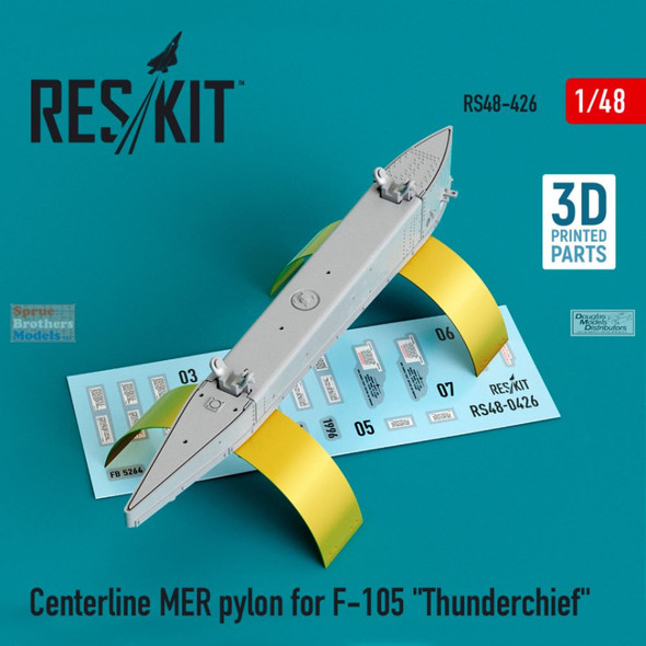 RESRS480426 1:48 ResKit F-105 Thunderchief Centerline MER Pylon