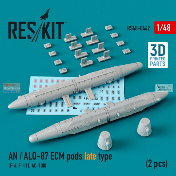 RESRS480442 1:48 ResKit AN/ALQ-87 ECM Pods Late Type