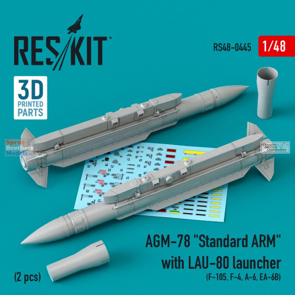 RESRS480445 1:48 ResKit AGM-78 Standard ARM with LAU-80 Launcher