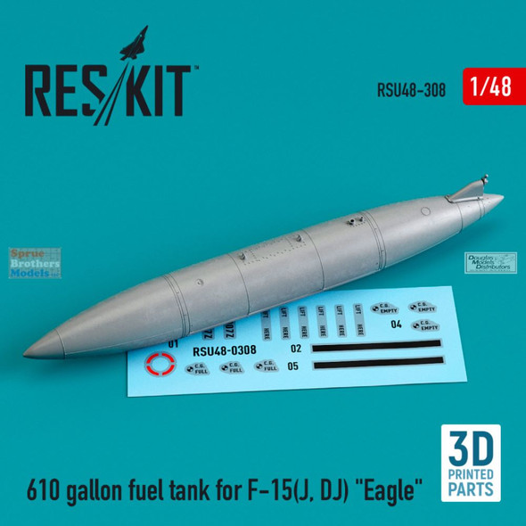 RESRSU480308U 1:48 ResKit F-15J F-15DJ Eagle 610-gal External Fuel Tank