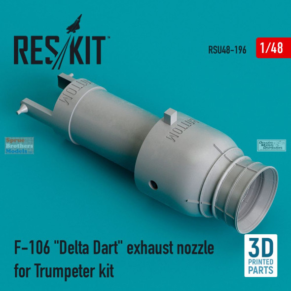 RESRSU480196U 1:48 ResKit F-106 Delta Dart Exhaust Nozzle Set (TRP kit)
