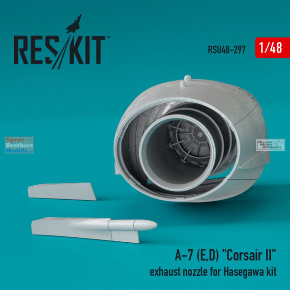 RESRSU480297U 1:48 ResKit A-7D A-7E Corsair II Exhaust Nozzle Set (HAS kit)