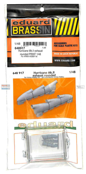 EDU648917 1:48 Eduard Brassin Print - Hurricane Mk.IIc Exhaust Rounded (ARM kit)