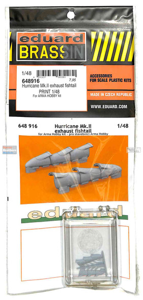 EDU648916 1:48 Eduard Brassin Print - Hurricane Mk.IIc Exhaust Fishtail (ARM kit)