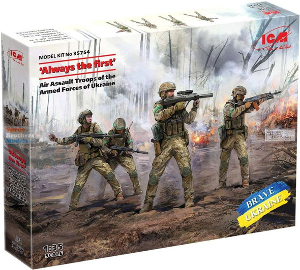 ICM35754 1:35 ICM 'Always the First' Ukrainian Air Assault Troops Figure Set