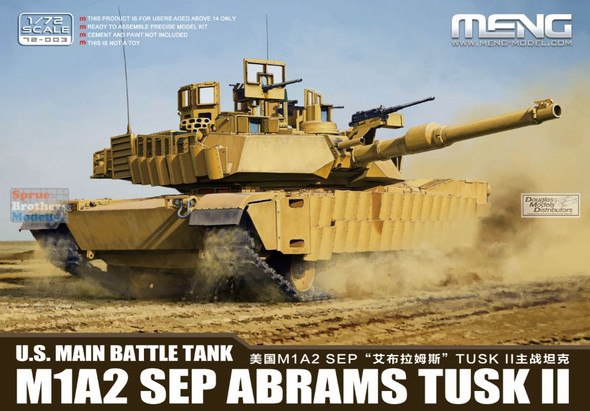 MNG72003 1:72 Meng M1A2 SEP Abrams TUSK II