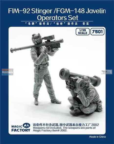 MGF7501 1:35 Magic Factory FIM-92 Stinger / FGM-148 Javelin Operators Set