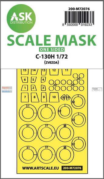 ASKM72076 1:72 ASK/Art Scale Mask - C-130H Hercules (ZVE kit)