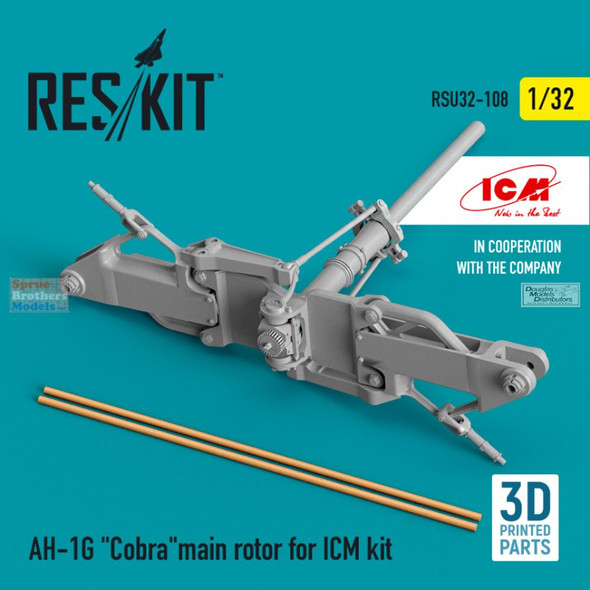 RESRSU320108U 1:32 ResKit AH-1G Cobra Main Rotor (ICM kit)