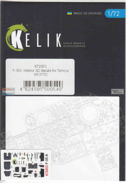 RESK72053K 1:72 ResKit/Kelik 3D Detail Set - F-35A Lightning II (TAM kit)