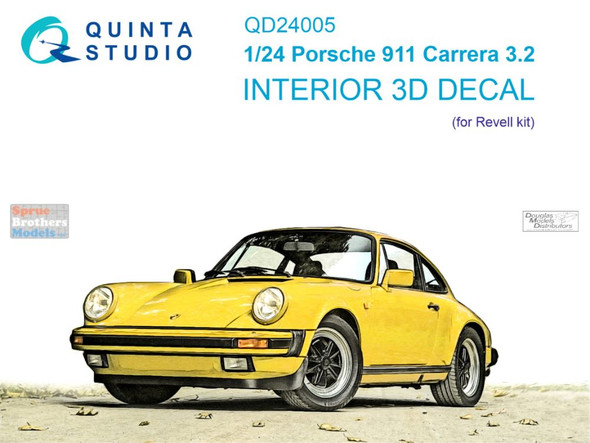 QTSQD24005 1:24 Quinta Studio Interior 3D Decal - Porsche 911 Carrera 3.2 (REV kit)