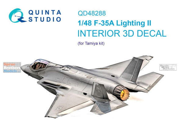 QTSQD48288 1:48 Quinta Studio Interior 3D Decal - F-35A Lightning II (TAM kit)