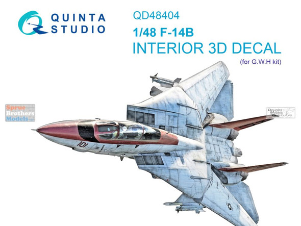 QTSQD48404 1:48 Quinta Studio Interior 3D Decal - F-14B Tomcat (GWH kit)