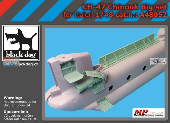 BLDA48052A 1:48 Black Dog CH-47 Chinook Big Detail Set (ITA kit)