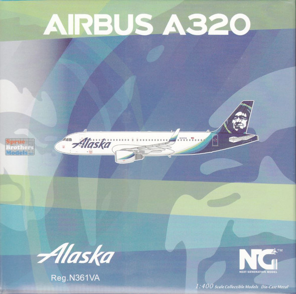 NGM15016 1:400 NG Model Alaska Airlines Airbus A320-200 Reg #N361VA (pre-painted/pre-built)